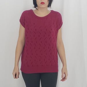 80s Pink Sleeveless Sweater‎